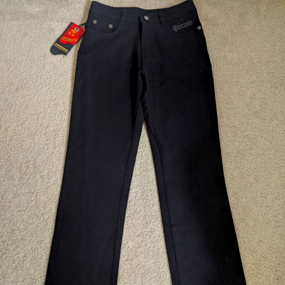 Brand New Embellished Black Jeans Made in Hong Kong